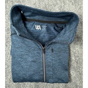 VRST Quarter Zip Pullover Mens M Blue Heather Performance Running Athletic